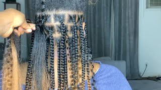 KNOTLESS GODDESS BOX BRAIDS  BEGINNER FRIENDLY  VERY DETAILED  KNOTLESSBOXBRAIDS [upl. by Dino]