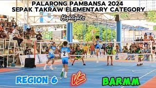 Palarong Pambansa 2024 Sepak Takraw Elementary Highlights [upl. by Heyes143]