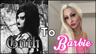 Goth To Barbie Style Transformation  Mamie Hades [upl. by Acinorav348]