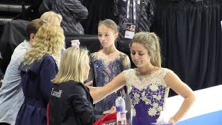 20191018 Anna Shcherbakova talks to her coaches [upl. by Ethelinda]