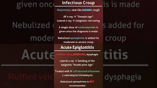 Infectious Croup vs Acute Epiglottitis [upl. by Siraved]