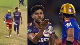 Harshit Rana stunned when Virat Kohli teased him by giving flying kiss  RCB vs KKR IPL 2024 [upl. by Colier585]