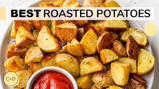 BEST ROASTED POTATOES  how to make oven roasted potatoes [upl. by Sigismondo]