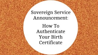 Authenticate Your Birth Certificate [upl. by Boehmer8]