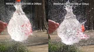 Panasonic Camcorder W850V750 Series  Full HD Slow Motion Comparison 120 fps vs 240 fps 2 [upl. by Hatty617]