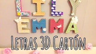 Letras 3D Cartón [upl. by Nnaik462]