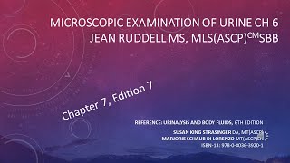 Presentation 5 Chapter 6 Microscopic Examination of Urine recording [upl. by Burl]