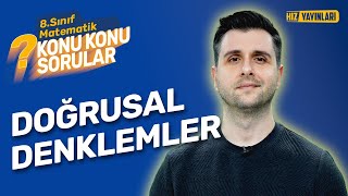 Konu Konu Sorular  8Sınıf Matematik Soru Çözümü Doğrusal Denklemler  LGS 2024 11 [upl. by Adaliah]