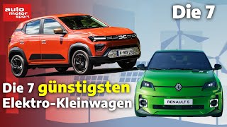 Stromerschnäppchen Die 7 günstigsten ElektroKleinwagen  auto motor und sport [upl. by Gass]