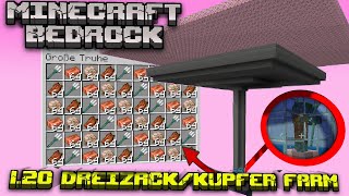 120 DREIZACK FARM TUTORIAL in Minecraft Bedrock Deutsch ¦ DaedalCraft [upl. by Krever]