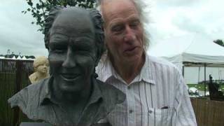 Terry Nutkins unveils stone carving at RHS Show Tatton Park [upl. by Ennair]