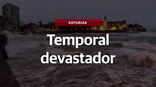 Las espectaculares imágenes de las inundaciones en Asturias [upl. by Tania148]