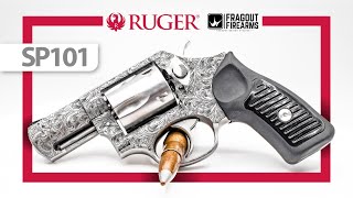 Laser Engraved Ruger SP101 357 Magnum Revolver by Fragout Firearms  RugerFirearms [upl. by Gabler]