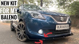 installed front splitters in my car  universal body kit for all cars  baleno modified [upl. by Suoivatnom473]