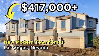 Modern New Townhomes For Sale in Las Vegas at Crestview by TriPointe Homes [upl. by Janeen]