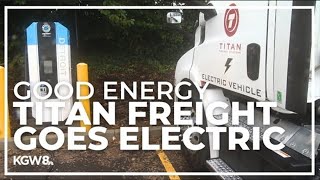 Oregon shipping company uses new allelectric trucks for deliveries [upl. by Noah]