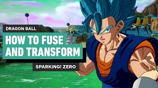 Dragon Ball Sparking Zero  How to Transform and Fuse [upl. by Airamesor]