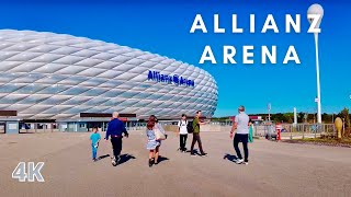 Walking tour of Bayern Munich’s Allianz Arena 4K [upl. by Anallise]