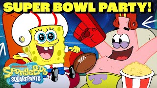 FULL EPISODE SpongeBob Throws a Super Bowl Party 🏈🎉 w Patrick  SpongeBob [upl. by Pardo]