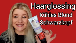 Ich teste Haarglossing von Schwarzkopfhilft es gegen Gelbstich [upl. by Ymmat]