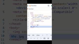 How to add image in webpage using HTML html5 coding webdevelopment webseries [upl. by Ahsieym]