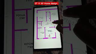 27 X 30 Home design 😍  810 sqft Home design homedesign 2dplan viralvideo [upl. by Oizirbaf642]