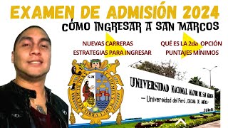 🔴 ¿Cómo ingresar a San Marcos 2024 💪 Examen de admisión Universidad Nacional Mayor de San Marcos [upl. by Blodget]