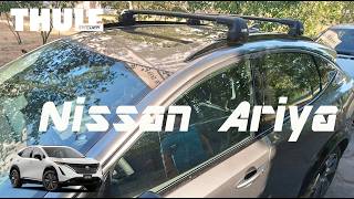 Roof rack bar with flush railing Thule Edge Wingbar Nissan Ariya [upl. by Arden419]