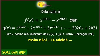 Soal olimpiade Matematika SMP  Fungsi  OSNK 2022 [upl. by Buhler]