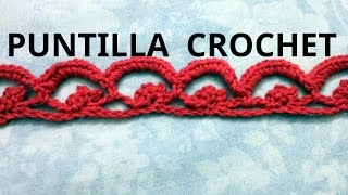 PUNTILLA en tejido crochet o ganchillo n° 26 tutorial paso a paso Moda a Crochet [upl. by Anuaf]