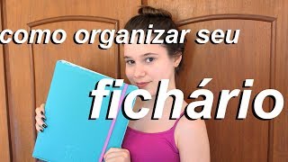 COMO ORGANIZAR SEU FICHÁRIO [upl. by Atinomar]