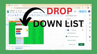 How To Create Drop Down List In Google Sheets [upl. by Oinigih244]