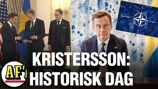 Sverige är medlemmar i Nato ”Historisk dag” [upl. by Eimirej831]