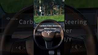 Tesla Model 3Y Carbon Fiber Steering Wheel Cover [upl. by Nahtanha479]