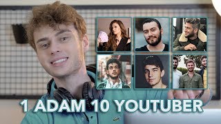 1 ADAM 10 YOUTUBER Youtuber Taklitleri Reynmen Kafalar Danla Bilic Orkun Işıtmak Enes Batur [upl. by Daile]