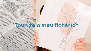 Tour pelo meu fichário  organização anotações [upl. by Thadeus]