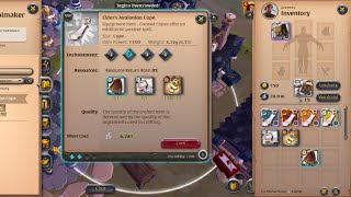 crafting the new Avalonian cape  Albion online [upl. by Eniagrom]