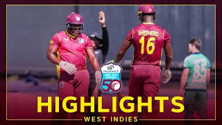 Highlights  West Indies v Ireland  Shepherd Impresses in Rain Affected Game  2nd CG Insurance ODI [upl. by Ayocal]