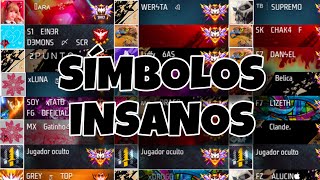 SÍMBOLOS INSANOS PARA TU NOMBRE FREE FIRE 🔥 NOMBRES INSANOS PARA FREE FIRE [upl. by Relyhcs76]