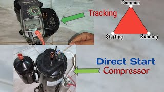 Testing Compressor  Common Running Starting Nikalne Ka Simple Takira  Direct Start Compressor [upl. by Simdars]