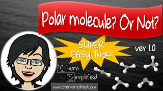 How to determine if a molecule is POLAR or NOT  SUPER EASY way  Must Watch – Dr K [upl. by Brigette]