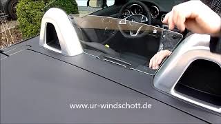 Mercedes Benz SLK SLC R172 Glasswindschott Glass Winddeflector URWindschott [upl. by Anatnas]