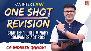 CA Inter Exam Oriented Revision  One Shot  Preliminary  Companies Act 2013  CA Indresh Gandhi [upl. by Slack]