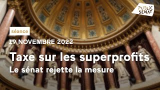 Budget 2023  le Sénat rejette la taxation des superprofits [upl. by Enomes]