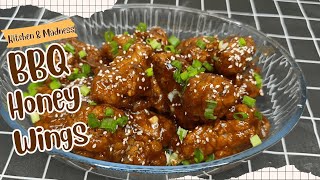 Honey BBQ Chicken Wings Recipe  You Can Do This [upl. by Imelida]