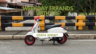 Weekday Errands with the Vespa Sprint [upl. by Neelhtak]