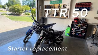 TTR 50 starter replacement it’s fixed  Quick and easy plus an oil change 😎 [upl. by Merwin]