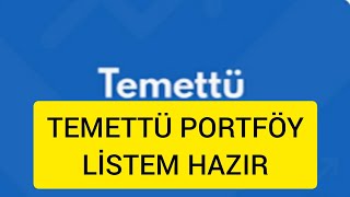 TEMETTÜ PORTFÖYÜMÜ OLUŞTURDUMUZUN VADE TEMETTÜ LİTEMtemettü [upl. by Aliza]