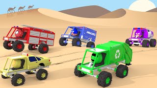 Monster Truck Racing Cars  Colors with Monster Truck  Colors for Children  Monster Truck Cartoon [upl. by Hills]