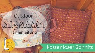 Outdoor Sitzkissen selbst nähen kostenloser Schnitt [upl. by Ylla]